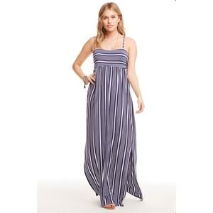 NWT Evereve Chaser T Back Ruched Maxi Dress // XS